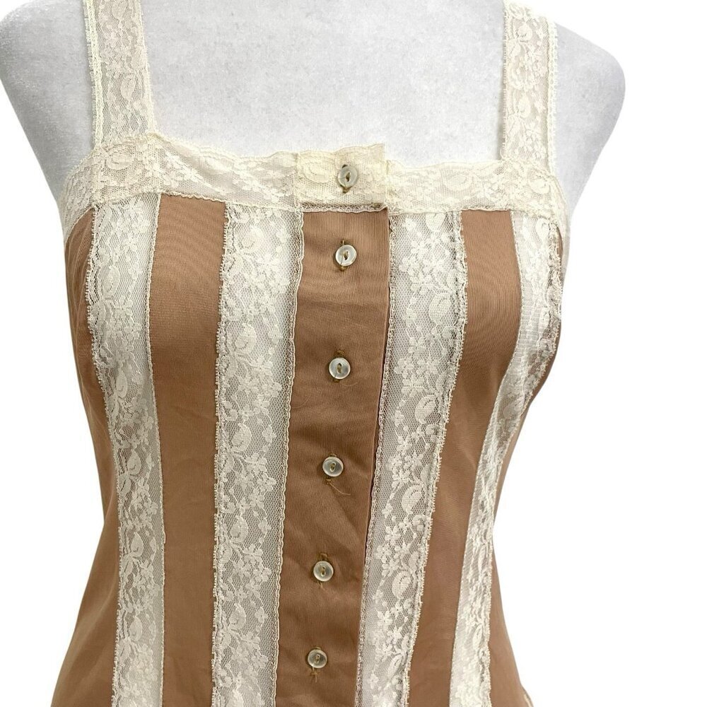 Vintage Corset Style Camisole Lace Lingerie Henson Kickernick size Medium - Picture 2 of 6